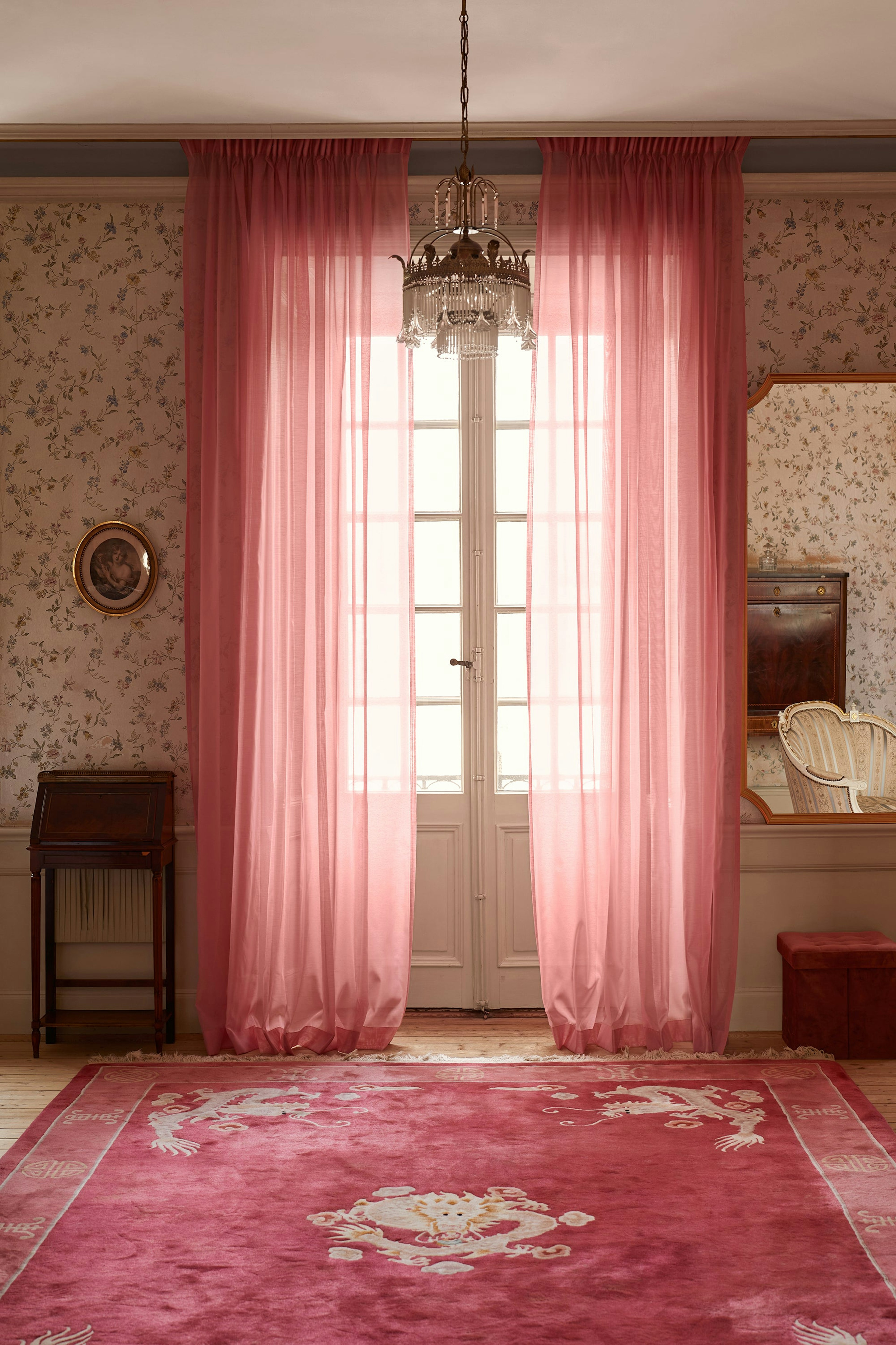 Noyau - Thin Satin Curtain - Noyau_Pink_Kronovall