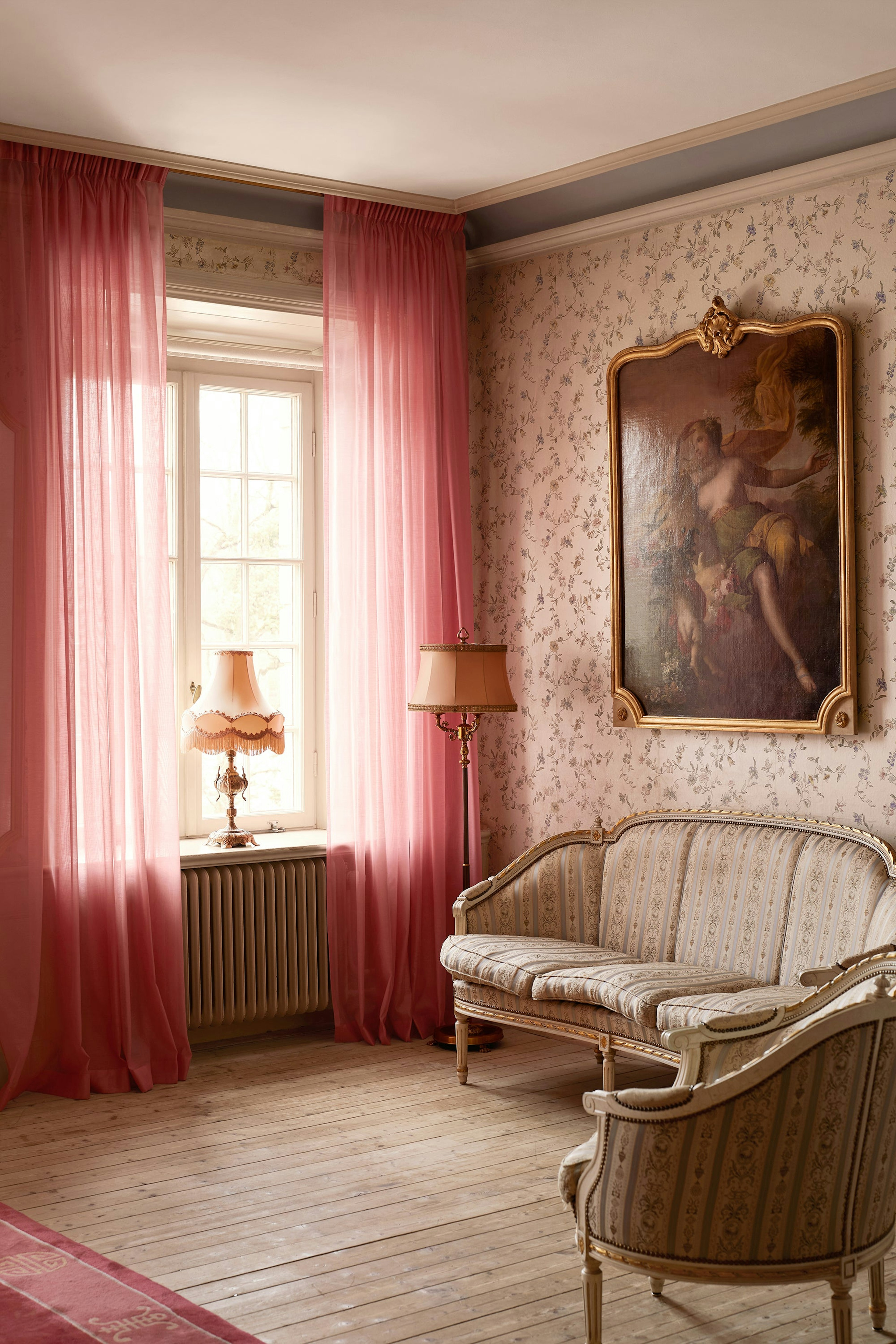 Noyau - Thin Satin Curtain - Noyau_Pink_Kronovall2